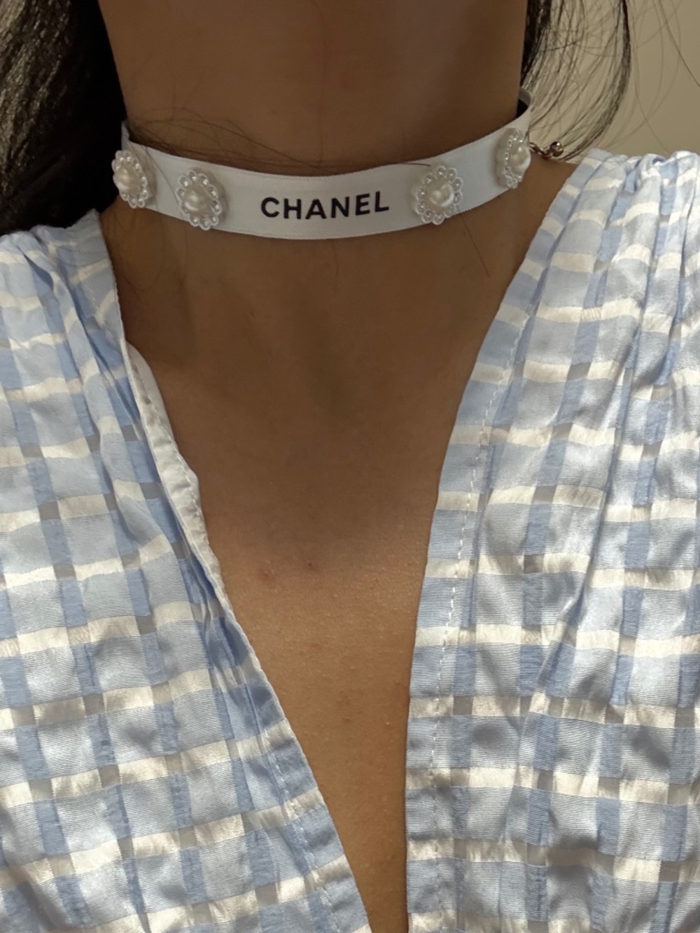 Chanel Ribbon choker